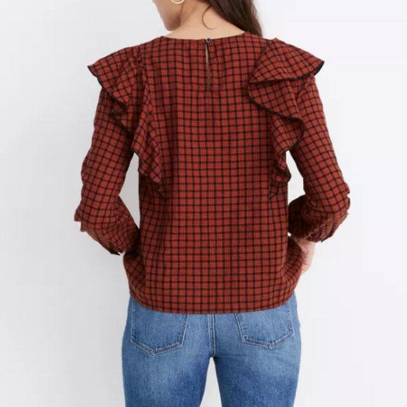 Madewell Ruffle Front Top - Picture 2 of 8